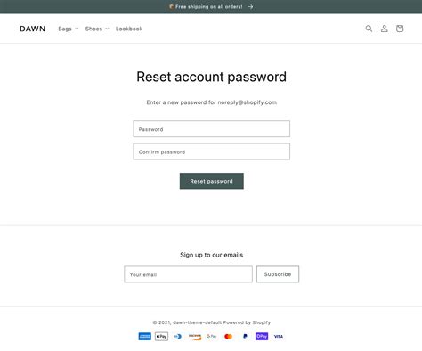 Reset passwords .